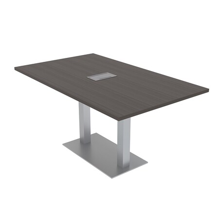 Skutchi Designs 35.5 in W, 59.5 in L, 29 in H, Engineered Wood Top, Brown HAR-REC-36x60-DOU-ELEC-XD1025